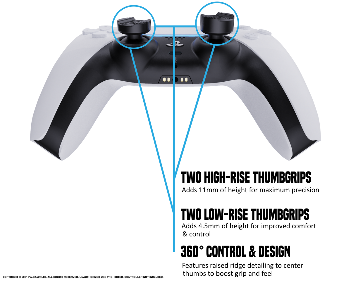 Performance Thumb Grips for PlayStation® 5 Dual Sense Controller