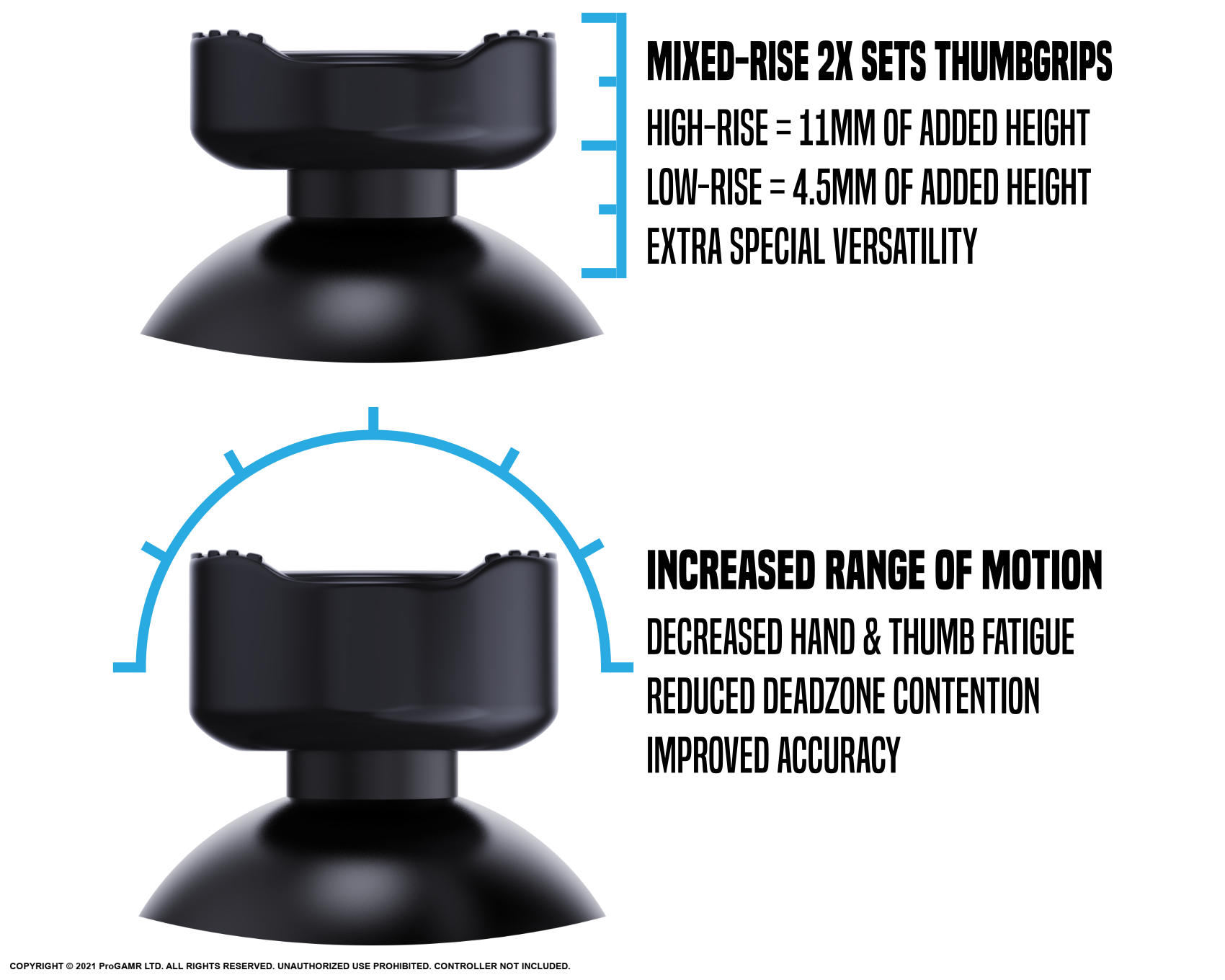 C2 Gripz Controller Grips Compatible With PlayStation 5 | Ergonomically Engineered For Performance And Comfort | Non-Slip | Medium - Foto 2