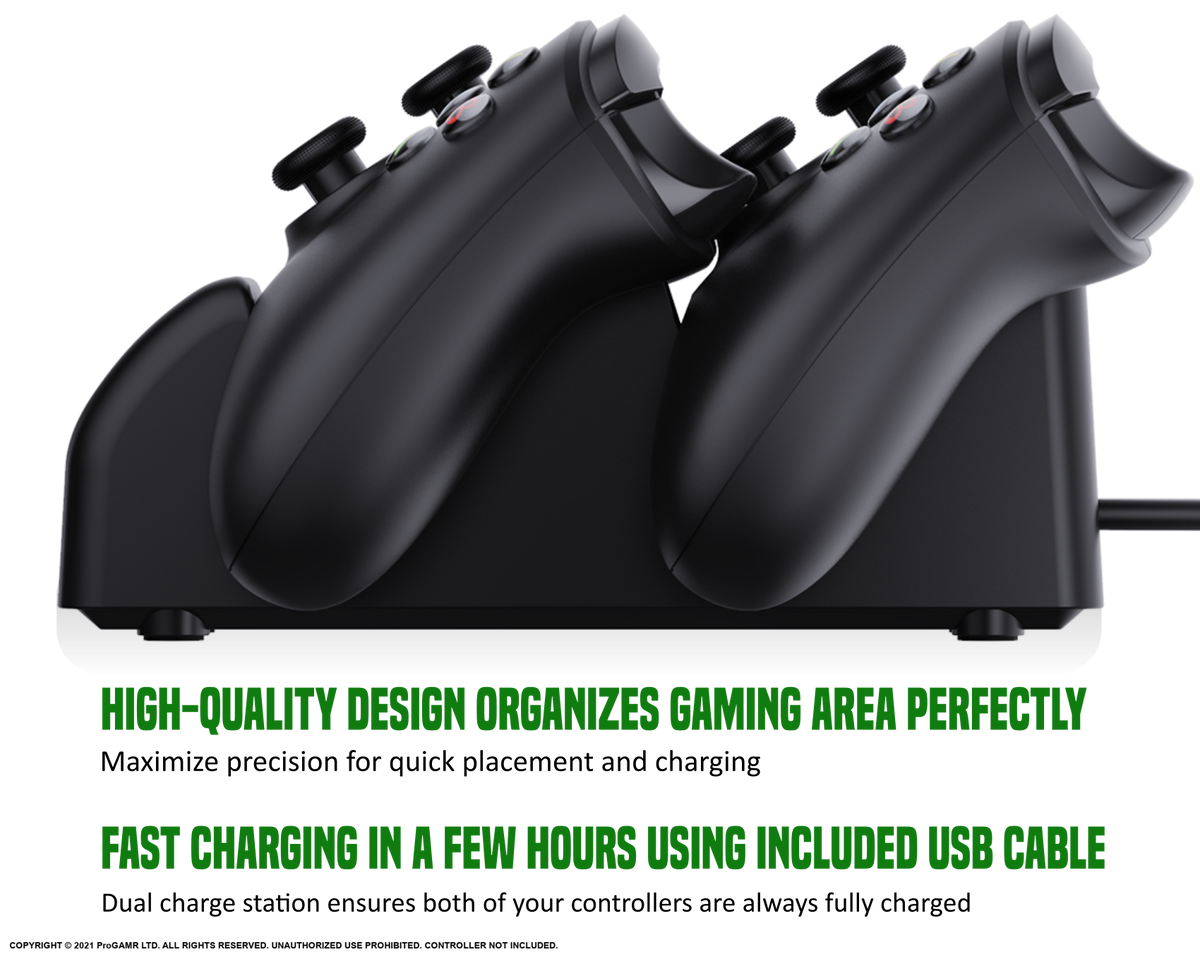 ProGAMR Xbox Dual Charge Dock with 2 Additional Batteries for Xbox  Series X™ and S controllers