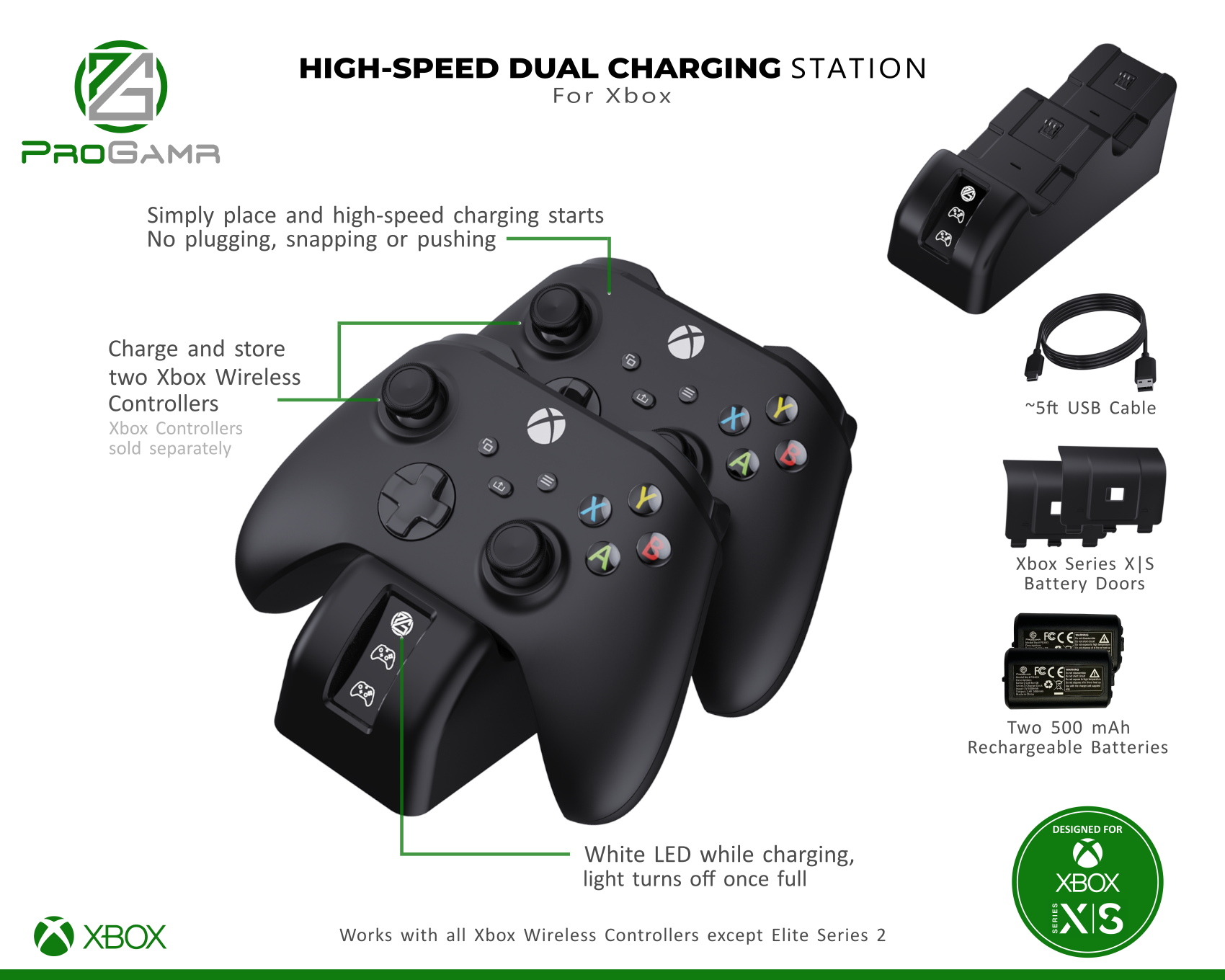Xbox Controller Rechargeable Battery Fosmon Quad Pro Controller