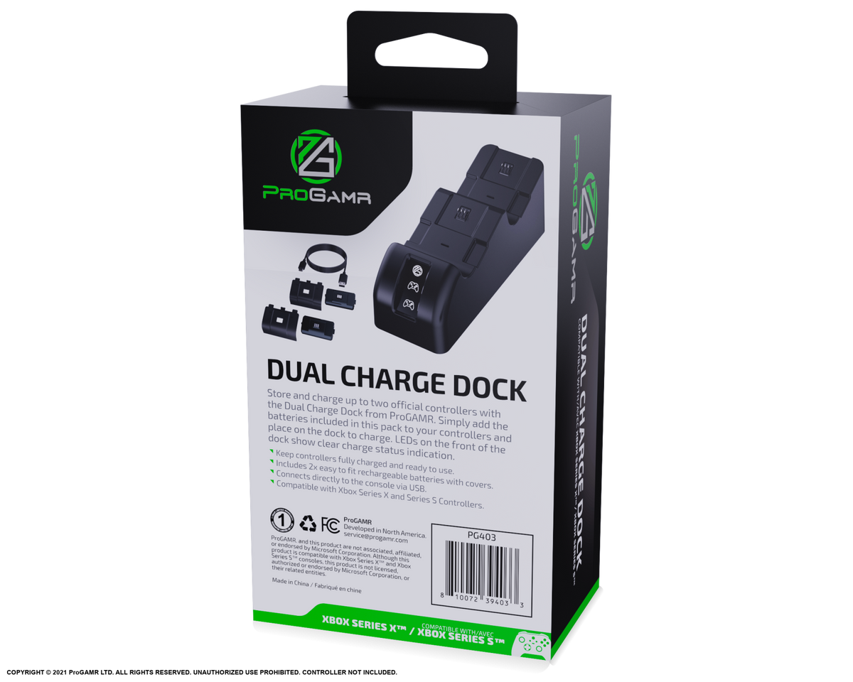 ProGAMR Xbox Dual Charge Dock with 2 Additional Batteries for Xbox  Series X™ and S controllers